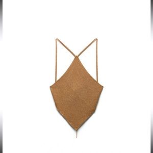 Zara top, size small. Ref 4331/38. Shimmery gold knit.